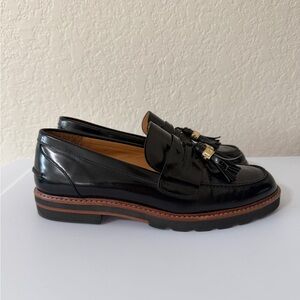 Stuart Weitzman Black Tassel Loafers